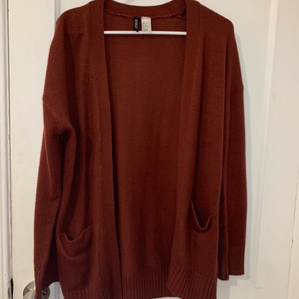 Rust color cardigan